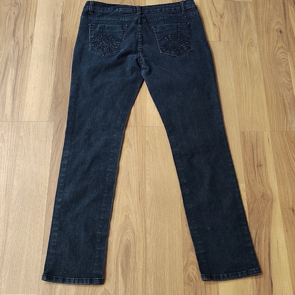 Juniors Size 13 Straight Leg Jeans,  Black Straight Leg Jeans - Picture 4 of 7